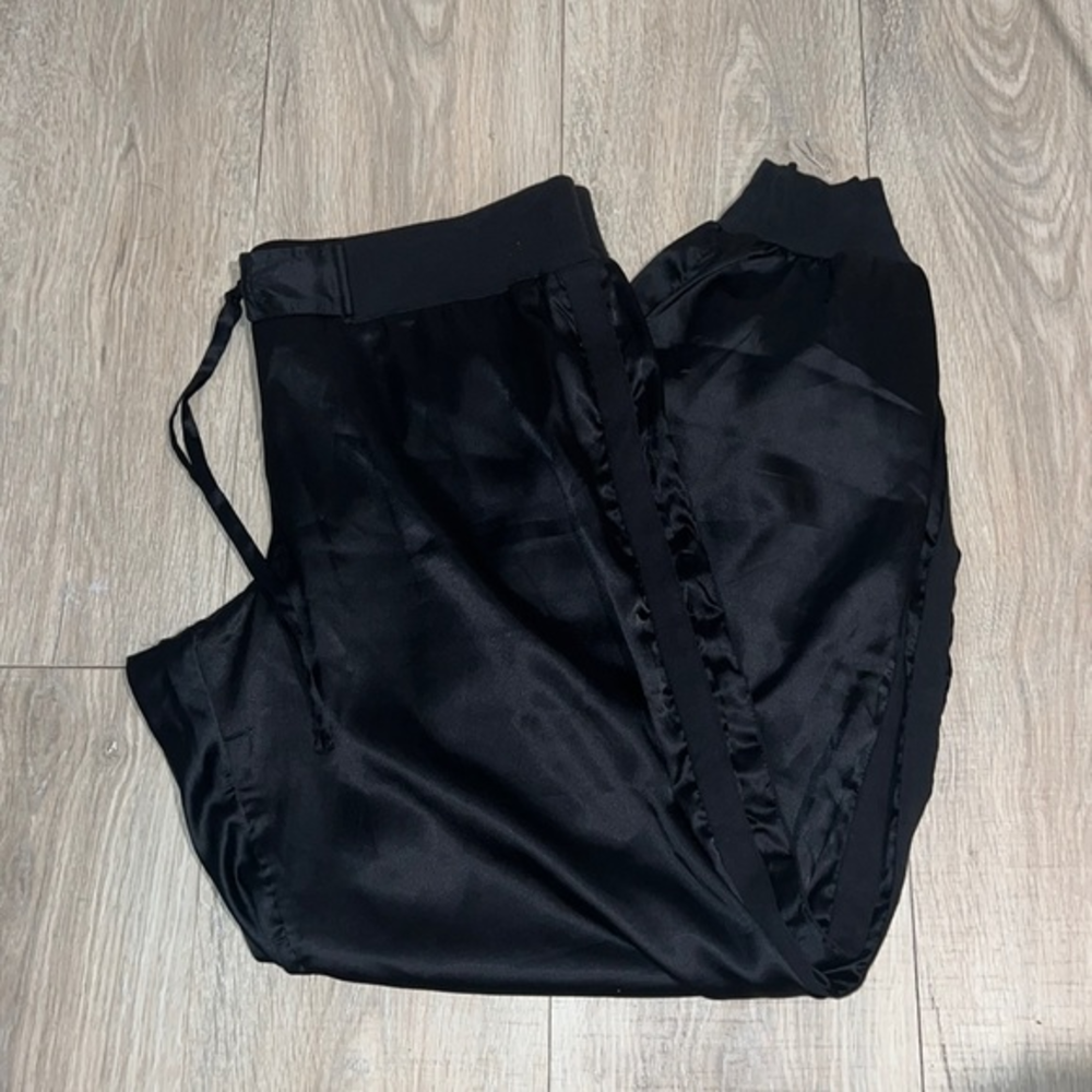Victoria’s Secret black satin jogger, pajama pants‎